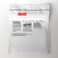 5.5" x 6.75" OD 1/4th Oz. Child-Resistant Thumb-Pocket® Zipper Bag (100/pack) - Fill Through Bottom - ZCR0550675TE-100PACK