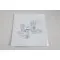 9" x 9" White Mylar Foil Bag with ZipSeal
