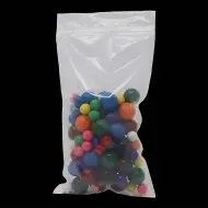 two clear Waterproof Zipseal pouches laying empty