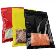 7.5" x 11.25" Black Label Ready Pouch with Tamper Evident ZipSeal