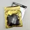 clear and gold zipper pouch front and back with jerky