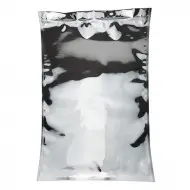 single silver high barrier 3 -side seal empty pouch and open zipper end