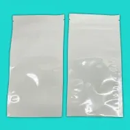 4 x 8.5 white zipper pouch