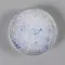 bowl of white and blue silica gel beads