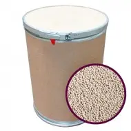 55 lb drum with preview window showing housed 4A Non-Indicating Molecular Sieve
