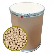 55 lb drum with preview window showing housed 13X Non-Indicating Molecular Sieve