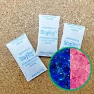 three 1.0 Gram Indicating Silica Gel Desiccant Packets