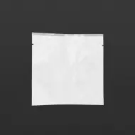 6" x 6.0" OD PAKVF4W White MylarFoil Dual Compartment Pouch with 0.25" Side/Bottom Seals, 0.125" Load Lip and Tear Notch