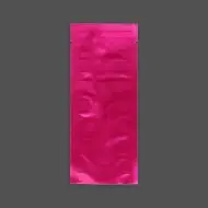 2.5" X 6" Pink MylarFoil 3 side pouch