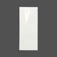 2.5" X 6" White MylarFoil 3 side pouch