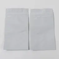 3.5" x 6.5" OD White MylarFoil Pouch with ZipSeal 