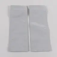 3.5" x 9.5" OD White MylarFoil Pouch with Tamper Evident ZipSeal