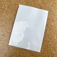 white mylarfoil mini pouch