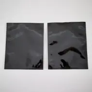 4.875" X 6.0" Black MylarFoil 3 side pouch