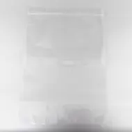 single transparent zippper pouch with widened zip