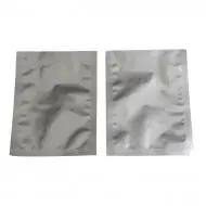empty silver mylar foil 3-side seal pouches