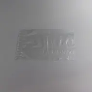 transparent 3-side seal pouch empty and grey