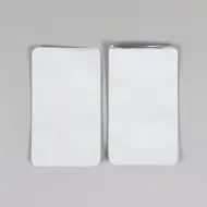 Metalized White "Write On" MiniPouch with Rounded Corners