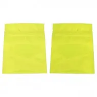 3.4" x 4" OD Yellow Pouch with Zipper