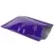 266C purple 3-side seal pouch open with silver inside