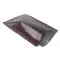 PMS437c brown 3-side seal pouch open with silver inside