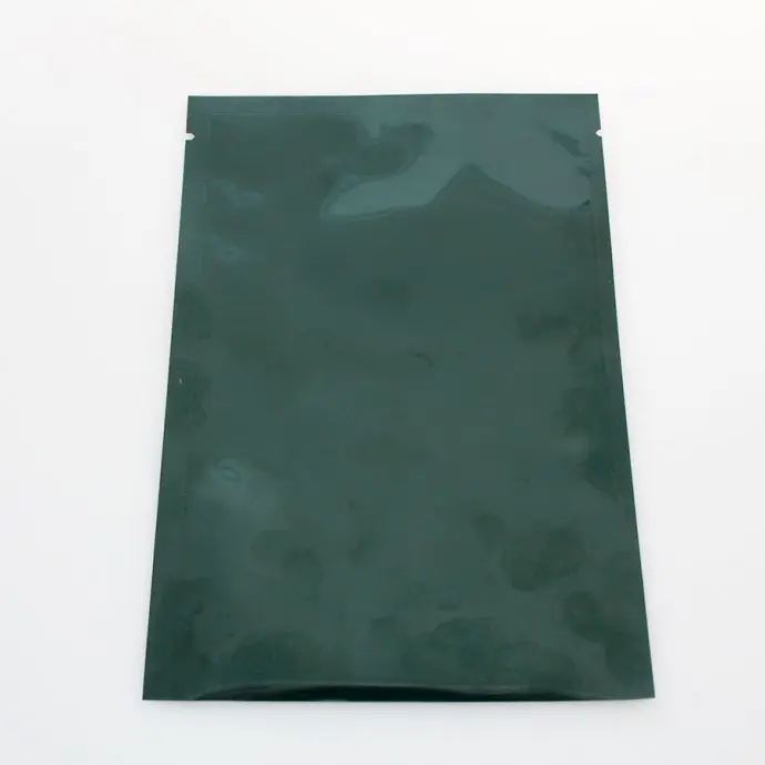 green mylar foil bag