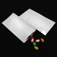 White Mylar Mini Pouch with tear notch