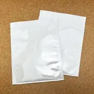 White Mylar Pouch with load lip and tear notch