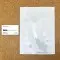 7.25 x 9.5 White MylarFoil Pouch next to business card