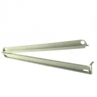 Side profile of slightly open 12.5 inch long sealing clip for a heatless seal