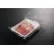 beef vacuum sealed in white disposable tray