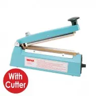 8" tabletop impulse heat sealer with built in cutter IPK-205HK 8" impulse heat sealer with 5mm seal with and film cutter
