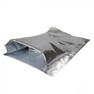 large silver side gusset pouch with 8 x 24 opening 