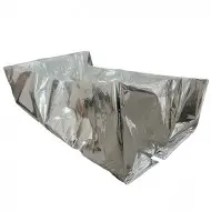 silver side gusset liner with origami bottom