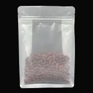 5.875" x 2.75" x 8.625" Matte Transparent Flat Bottom Bag with ZipSeal