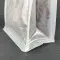 closeup of 5.875" x 2.75" x 8.625" OD Matte Transparent Square Bottom Bag with ZipSeal