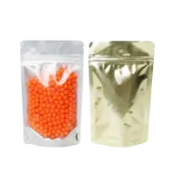 5" x 8" x 3" OD Clear/Gold Stand Up Pouch