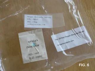 oxygen absorber in bag for testing