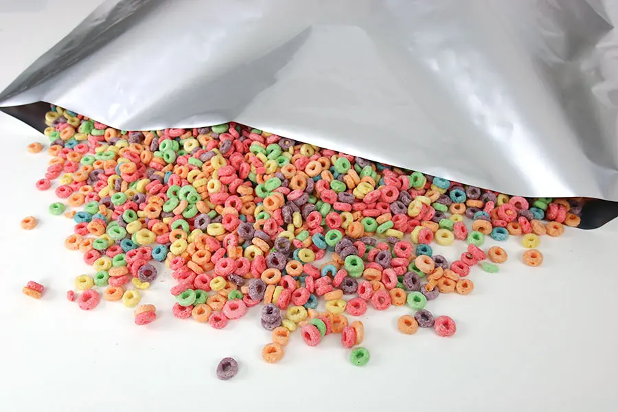 dried food in a barrier pouch