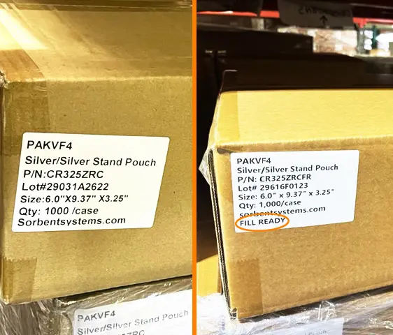 fill ready and non fill ready boxes