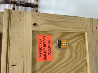 Inspection sticker warning