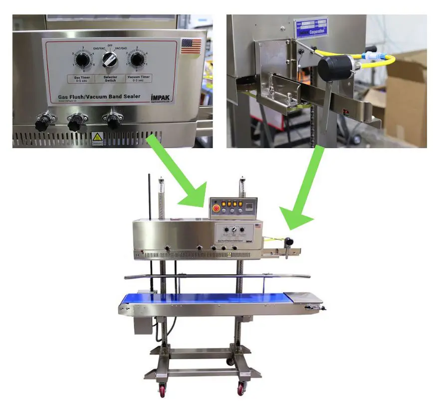 VakRapid sealer with gas flush and vacuum function