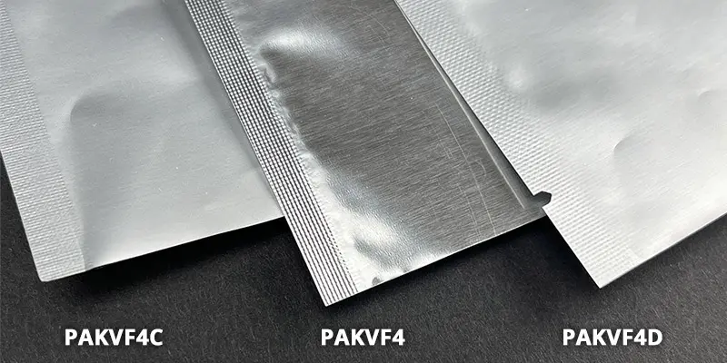 foil structures with silver and dull silver color differences