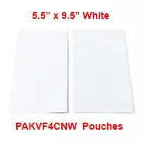 5.5" x 9.5" White PAKVF4CNW MylarFoil Pouch