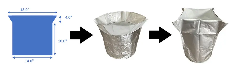 flared liner solution process