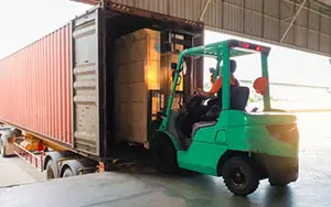 forklift loading truck