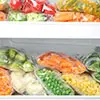 frozen food in vacuum pouches