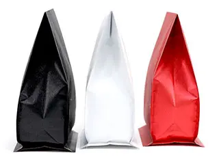 black white and red shimmerflex pouches