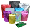 Various size and color standing zipper seal pouches