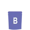 B size small stand pouch icon